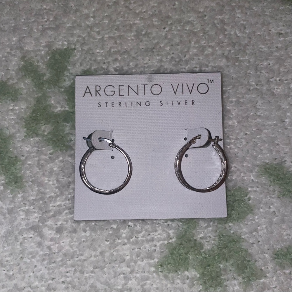 Argento Vivo Sterling silver hoop earrings